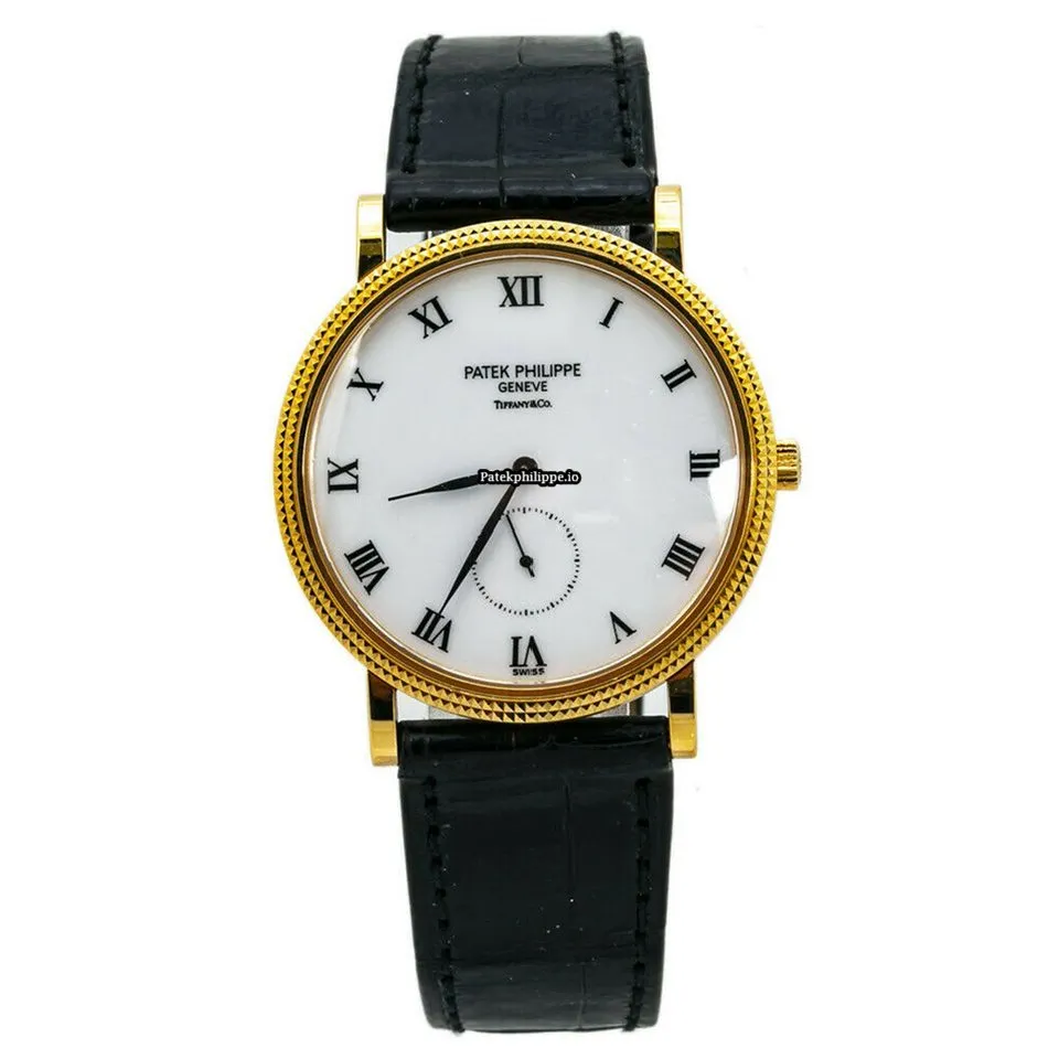 Patek Philippe Calatrava 3919j-001 33MM Yellow Gold Case Manual Winding