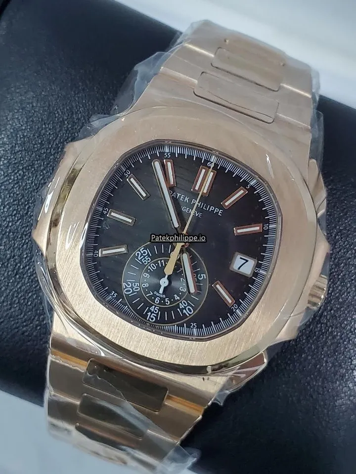 Alternative view of Patek Philippe Nautilus 5980/1r-001 40.5MM Rose Gold Case Automatic
