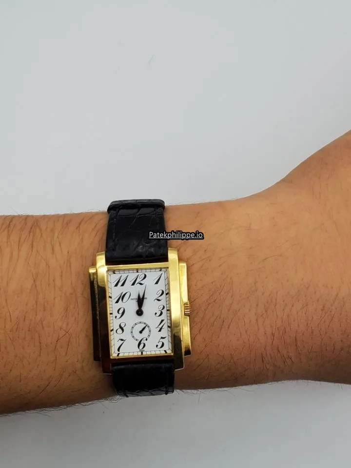 Alternative view of Patek Philippe Gondolo 5024j-001 30x38MM Yellow Gold Case Manual Winding