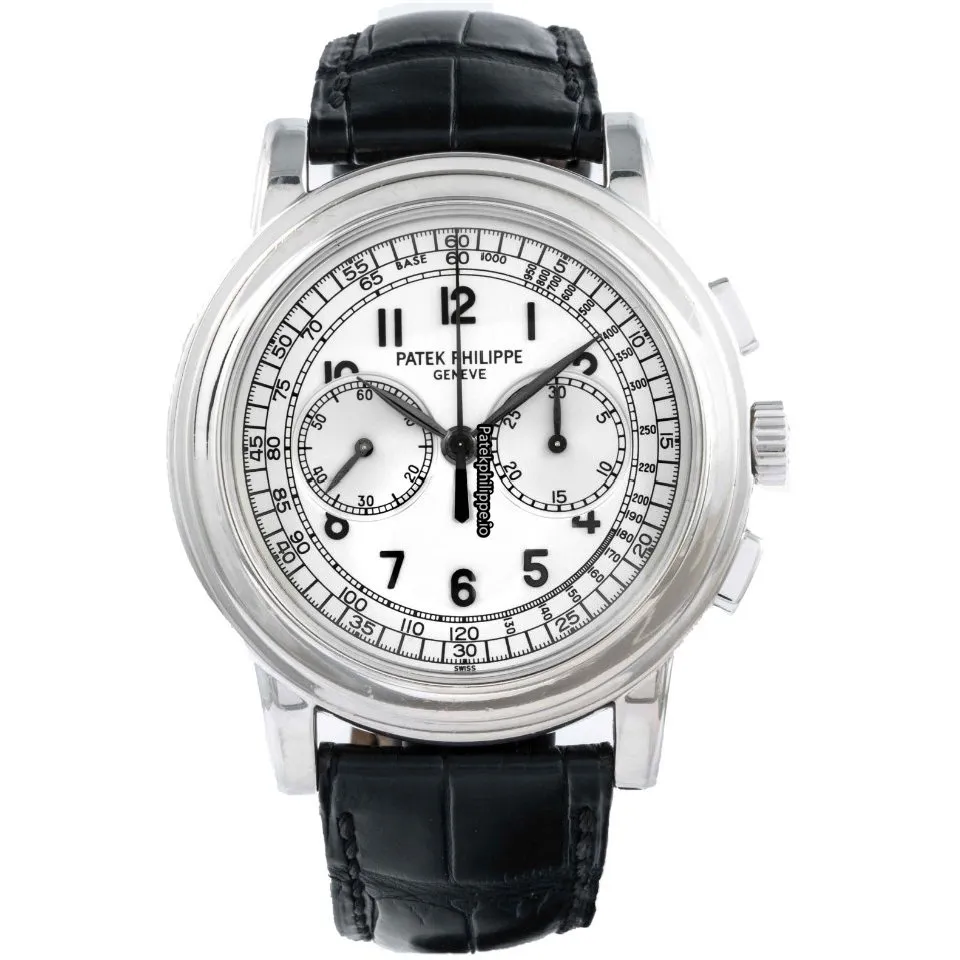 Patek Philippe Chronograph 5070g-001 42MM White Gold Case Manual Winding