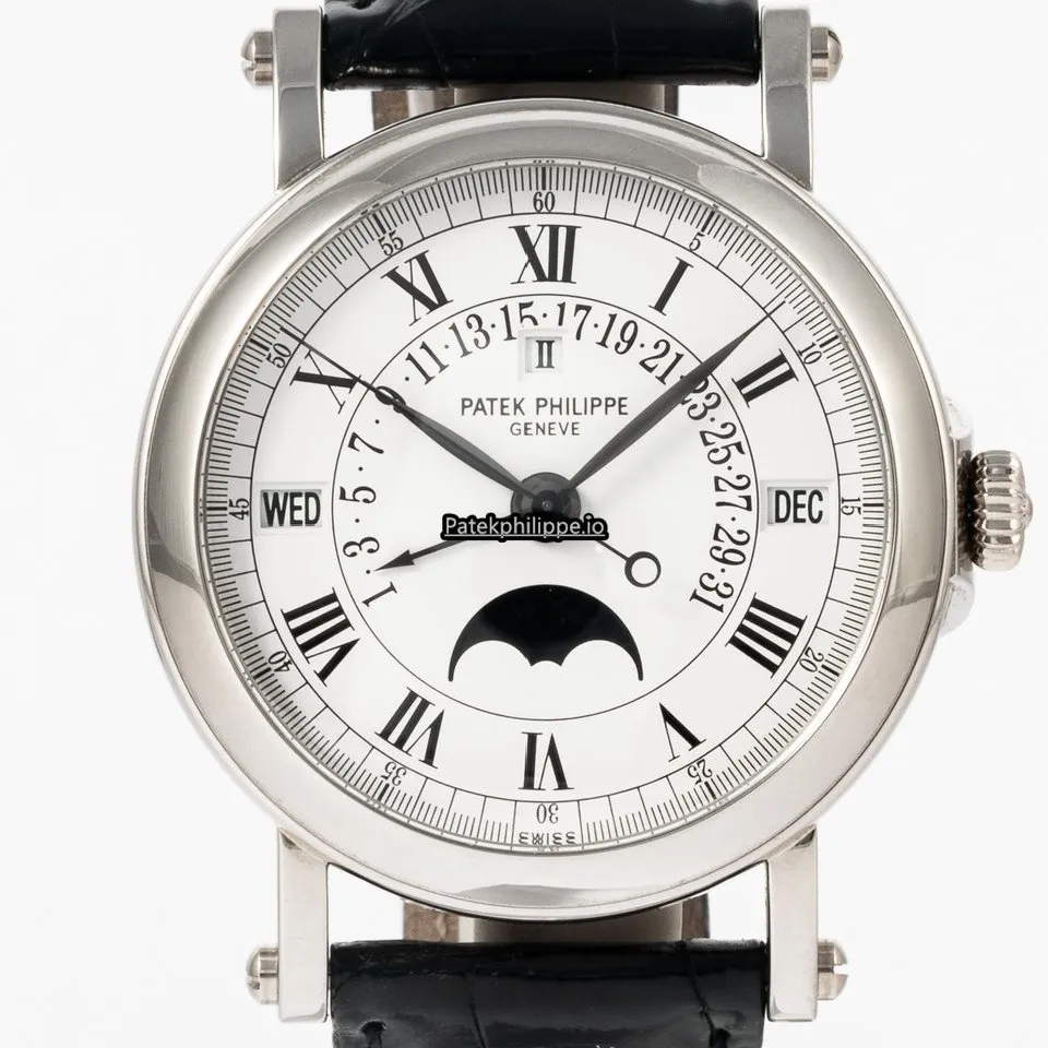 Alternative view of Patek Philippe Perpetual Calendar 5059g 36MM White Gold Case Automatic