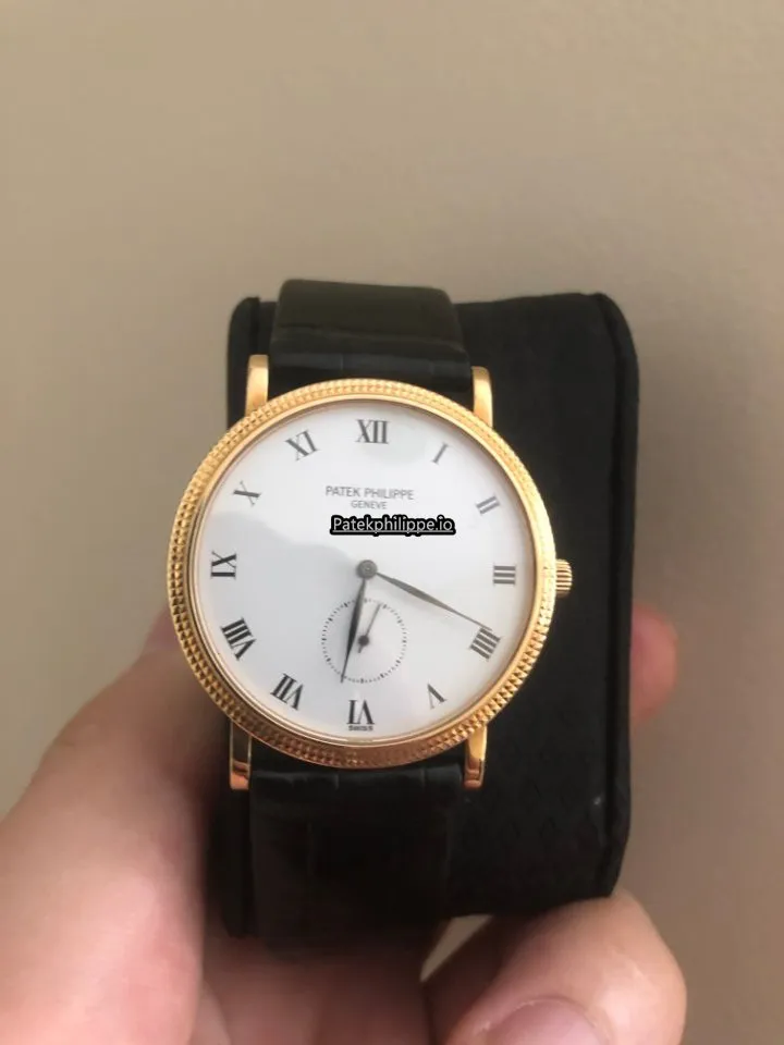Patek Philippe Calatrava 3919j 33MM Yellow Gold Case Manual Winding