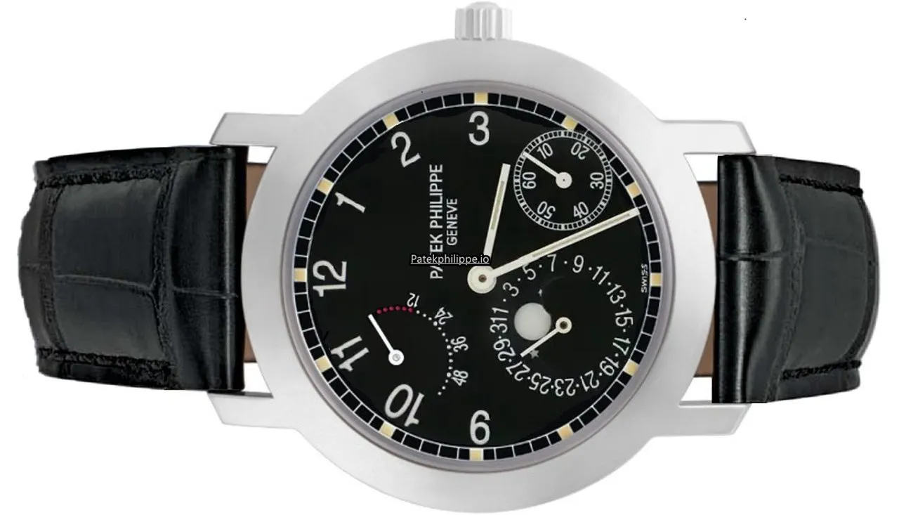 Alternative view of Patek Philippe Complications 5055g-001 36MM White Gold Case Automatic