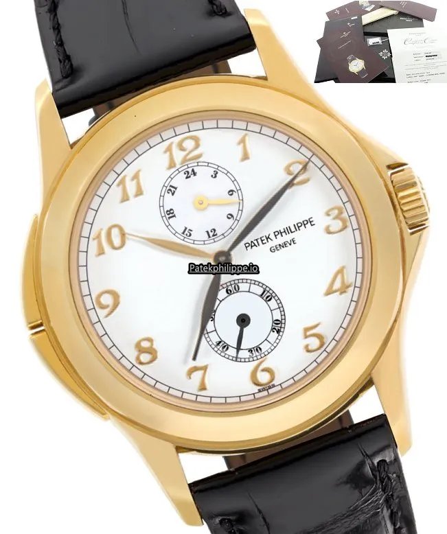 Patek Philippe Travel Time 5134j-001 37MM Yellow Gold Case Manual Winding