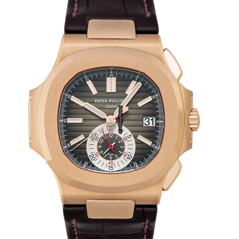 Alternative view of Patek Philippe Nautilus 5980r-001 40.5MM Rose Gold Case Automatic