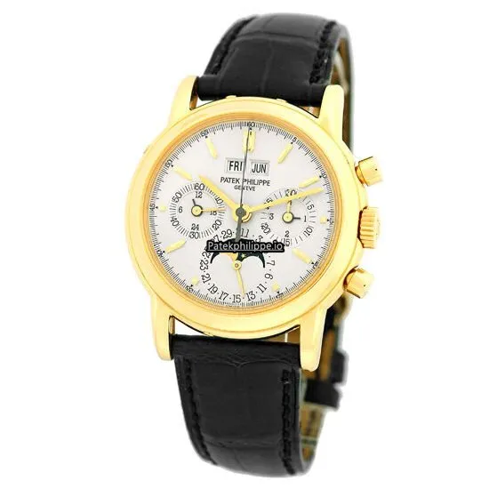 Alternative view of Patek Philippe Perpetual Calendar 3970 E 36.5MM Yellow Gold Case Manual Winding