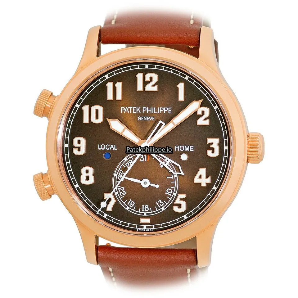 Alternative view of Patek Philippe Travel Time 5524r-001 42MM Rose Gold Case Automatic