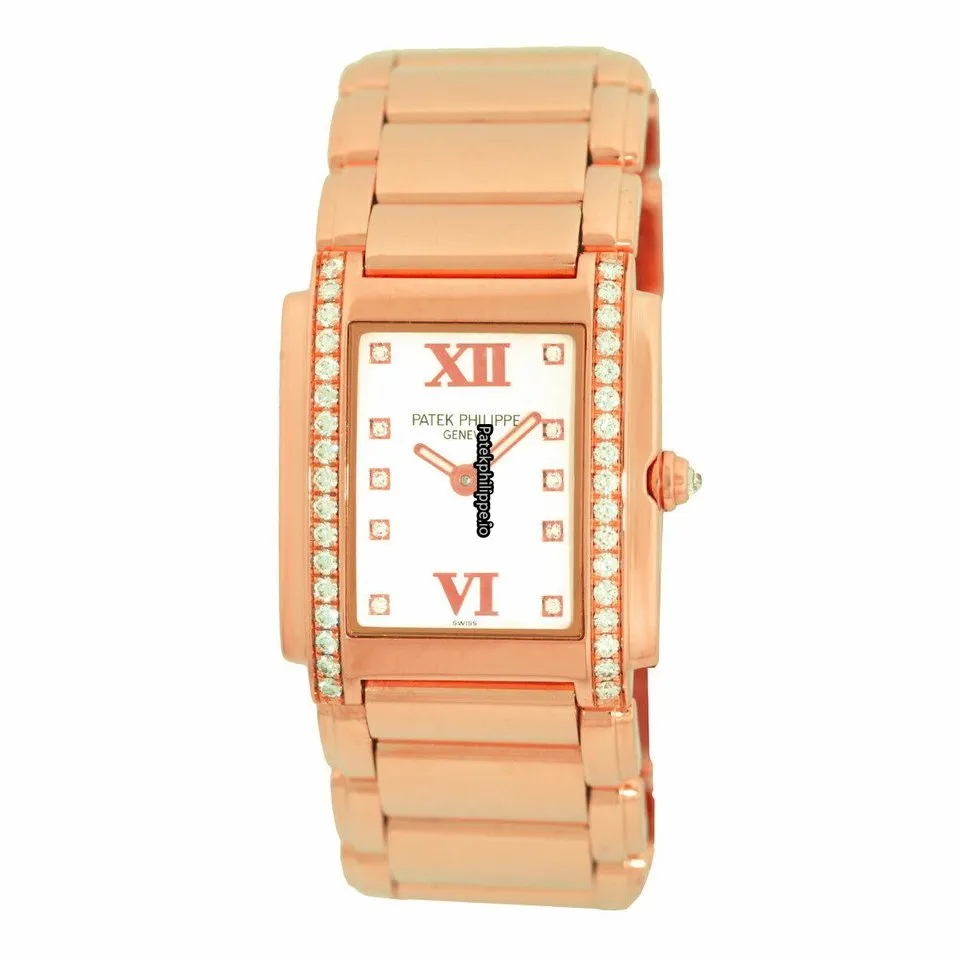 Patek Philippe Twenty-4 4910-11r 25x30MM Rose Gold Case Quartz