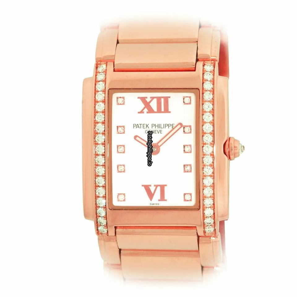 Alternative view of Patek Philippe Twenty-4 4910-11r 25x30MM Rose Gold Case Quartz