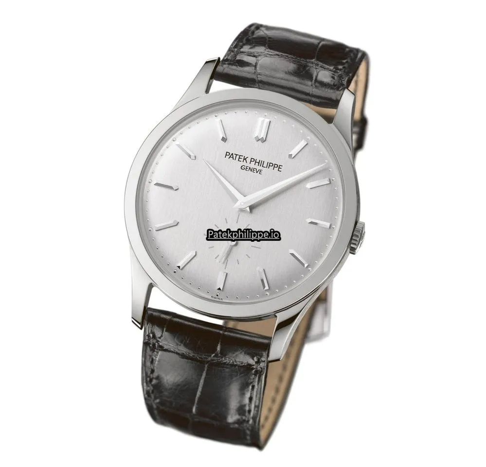 Alternative view of Patek Philippe Calatrava 5196g-001 37MM White Gold Case Manual Winding