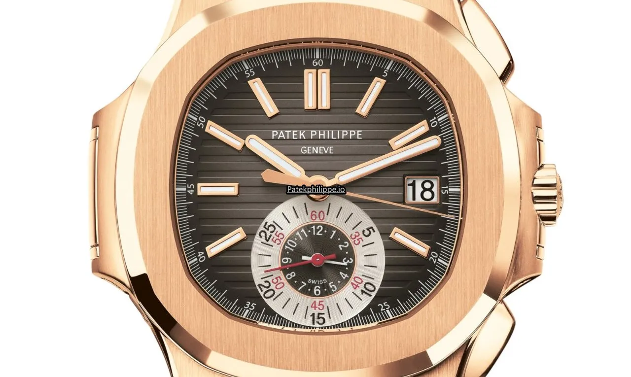 Alternative view of Patek Philippe Nautilus 5980r-001 41MM Rose Gold Case Automatic