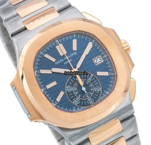 Alternative view of Patek Philippe Nautilus 5980/1ar-001 40.5x38.5MM Gold/steel Case Automatic