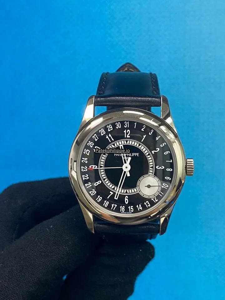 Alternative view of Patek Philippe Calatrava 6006g-001 39MM White Gold Case Automatic