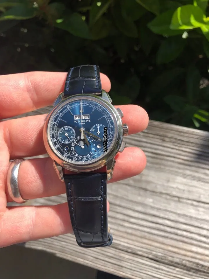 Alternative view of Patek Philippe Perpetual Calendar 5270g-019 41MM White Gold Case Manual Winding