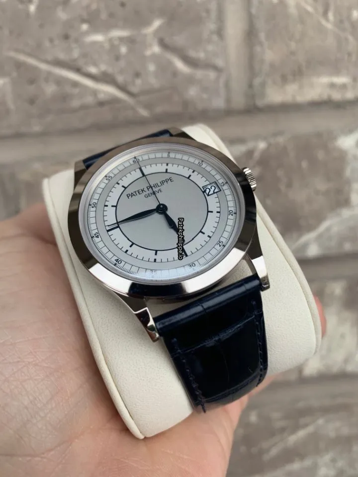 Alternative view of Patek Philippe Calatrava 5296g-001 38MM White Gold Case Automatic