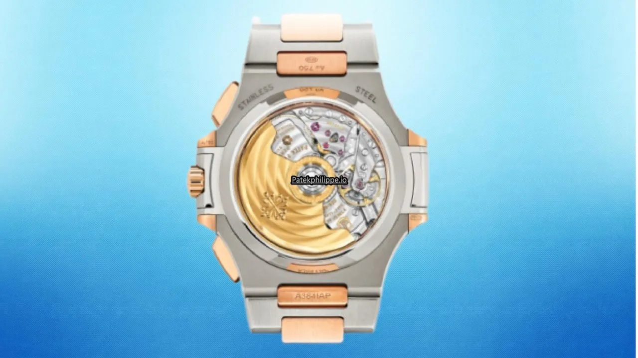 Alternative view of Patek Philippe Nautilus 5980/1ar-001 40.5x38.5MM Gold/steel Case Automatic