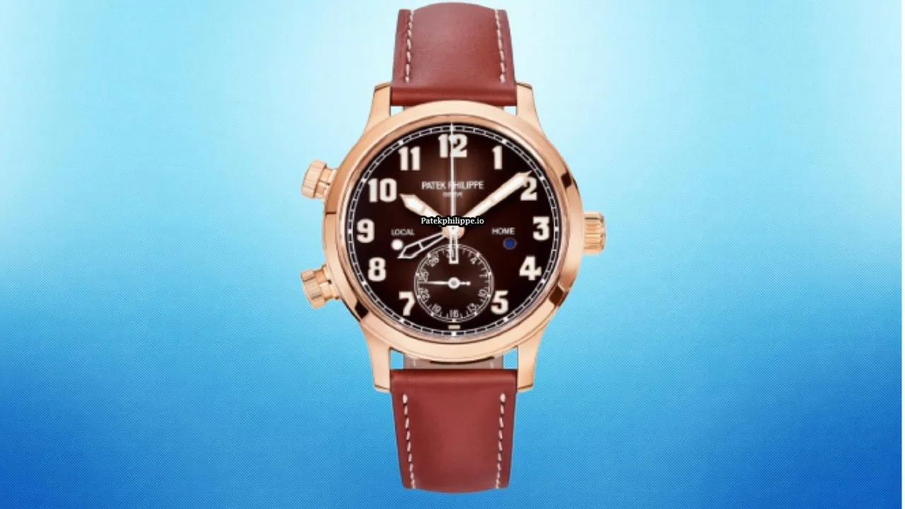Patek Philippe Travel Time 7234r-001 37.5MM Rose Gold Case Automatic