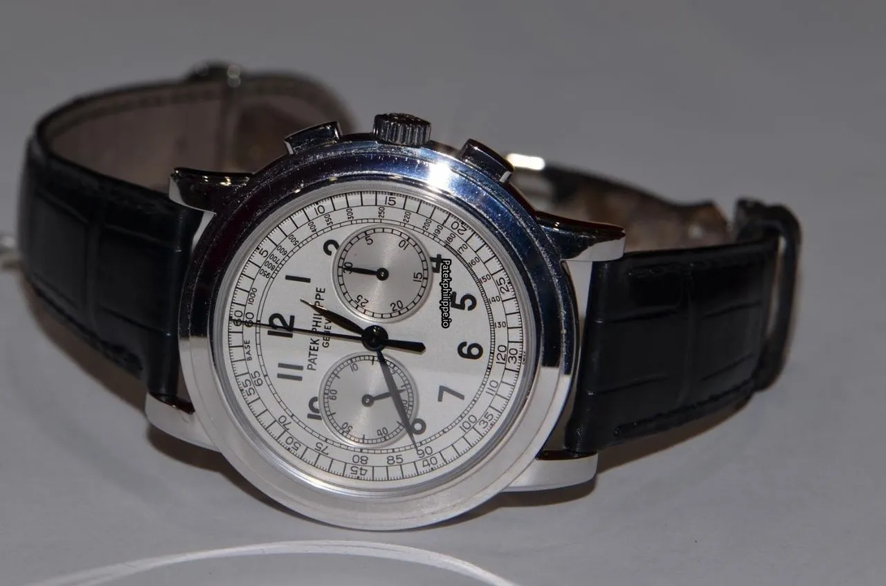 Alternative view of Patek Philippe Chronograph 5070g 42MM White Gold Case Automatic