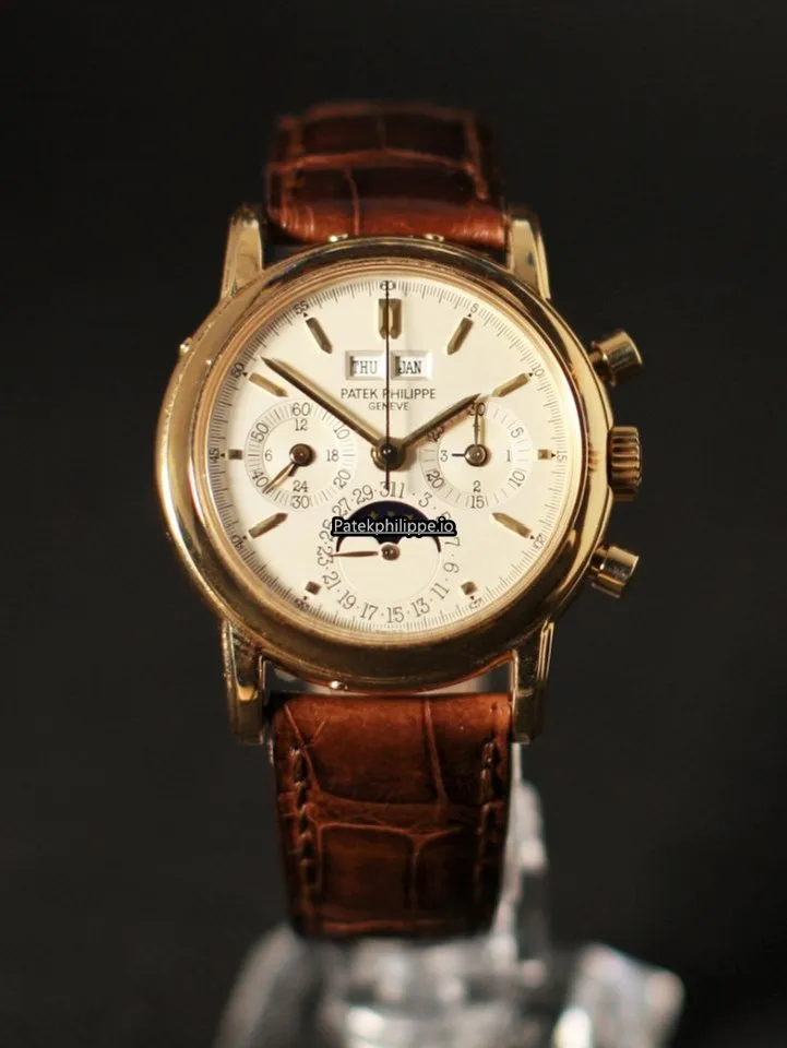 Alternative view of Patek Philippe Perpetual Calendar 3970 J 36MM Yellow Gold Case Manual Winding