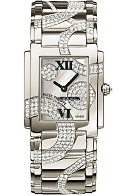 Patek Philippe Twenty-4 4910/49g 25x30MM White Gold Case Quartz