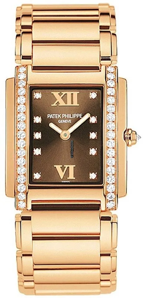 Patek Philippe Twenty-4 4910/11r-010 25x30MM Rose Gold Case Quartz