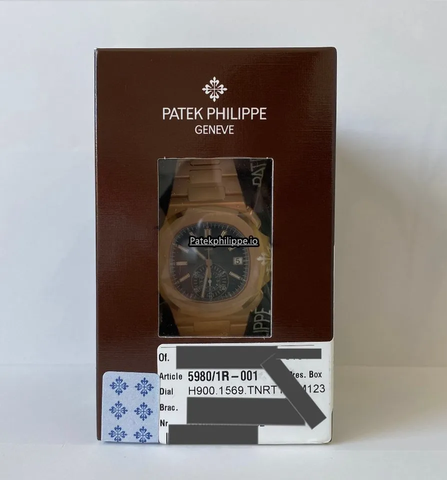 Alternative view of Patek Philippe Nautilus 5980/1r-001 40.5MM Rose Gold Case Automatic