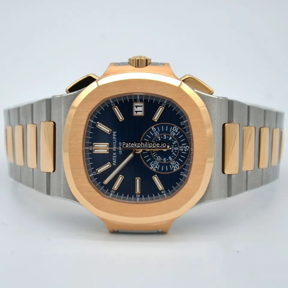 Alternative view of Patek Philippe Nautilus 5980/1ar-001 40.5x38.5MM Gold/steel Case Automatic