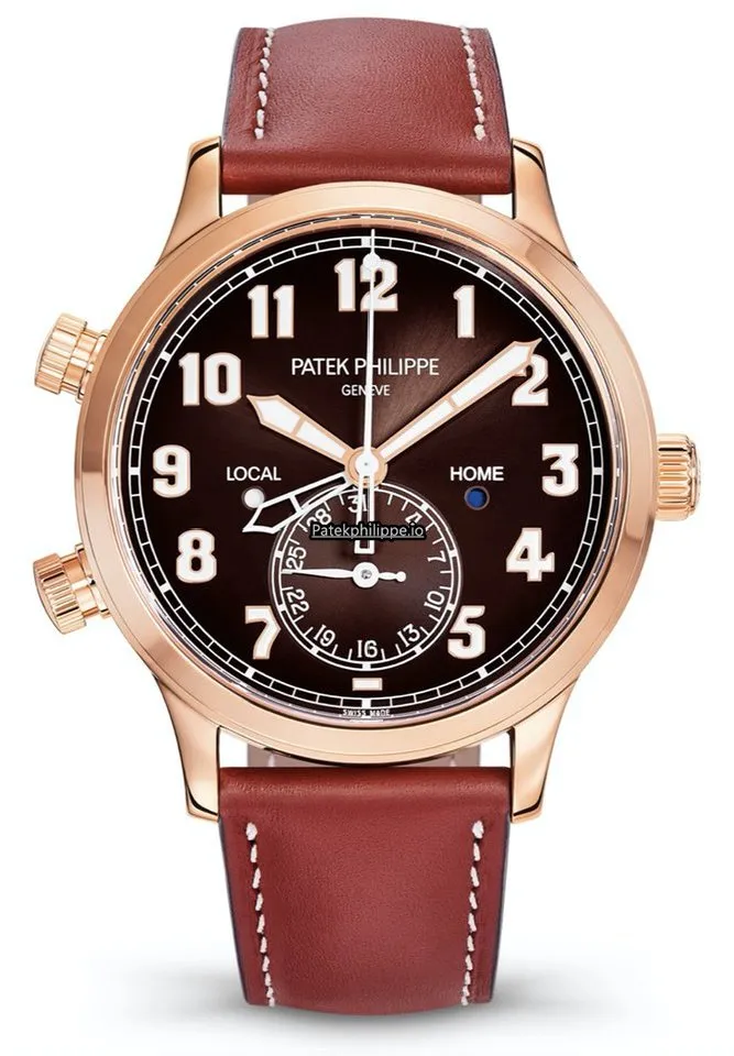Patek Philippe Travel Time 5524r-001 42MM Rose Gold Case Automatic