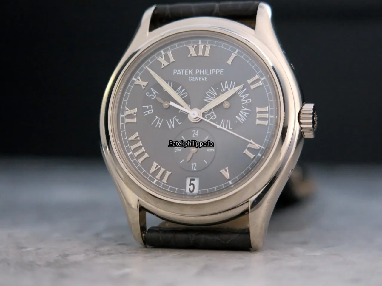 Alternative view of Patek Philippe Annual Calendar 5035g 37MM White Gold Case Automatic