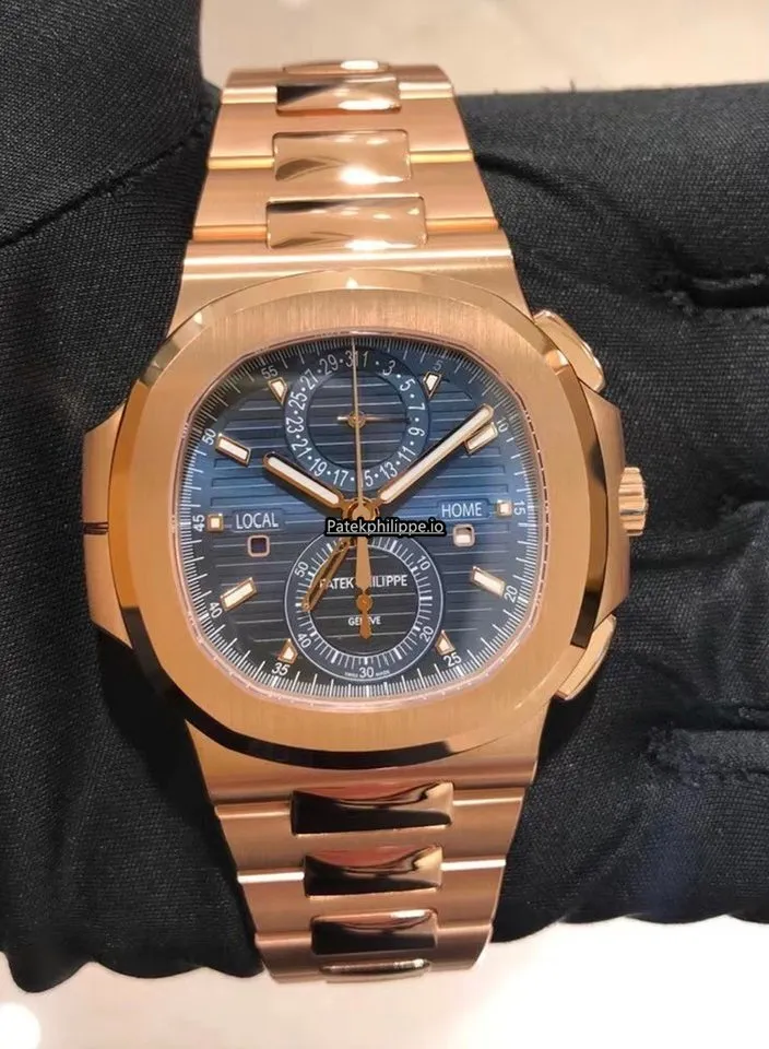Alternative view of Patek Philippe Nautilus 5990/1r-001 40.5MM Rose Gold Case Automatic