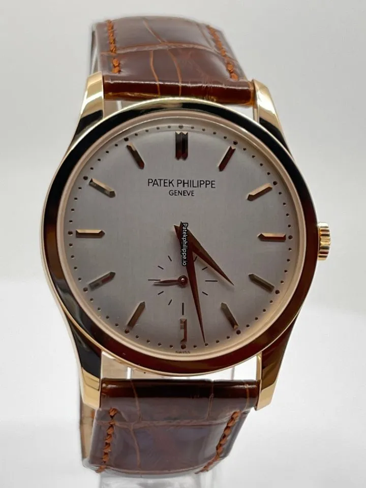 Patek Philippe Calatrava 5196r-001 37MM Rose Gold Case Manual Winding
