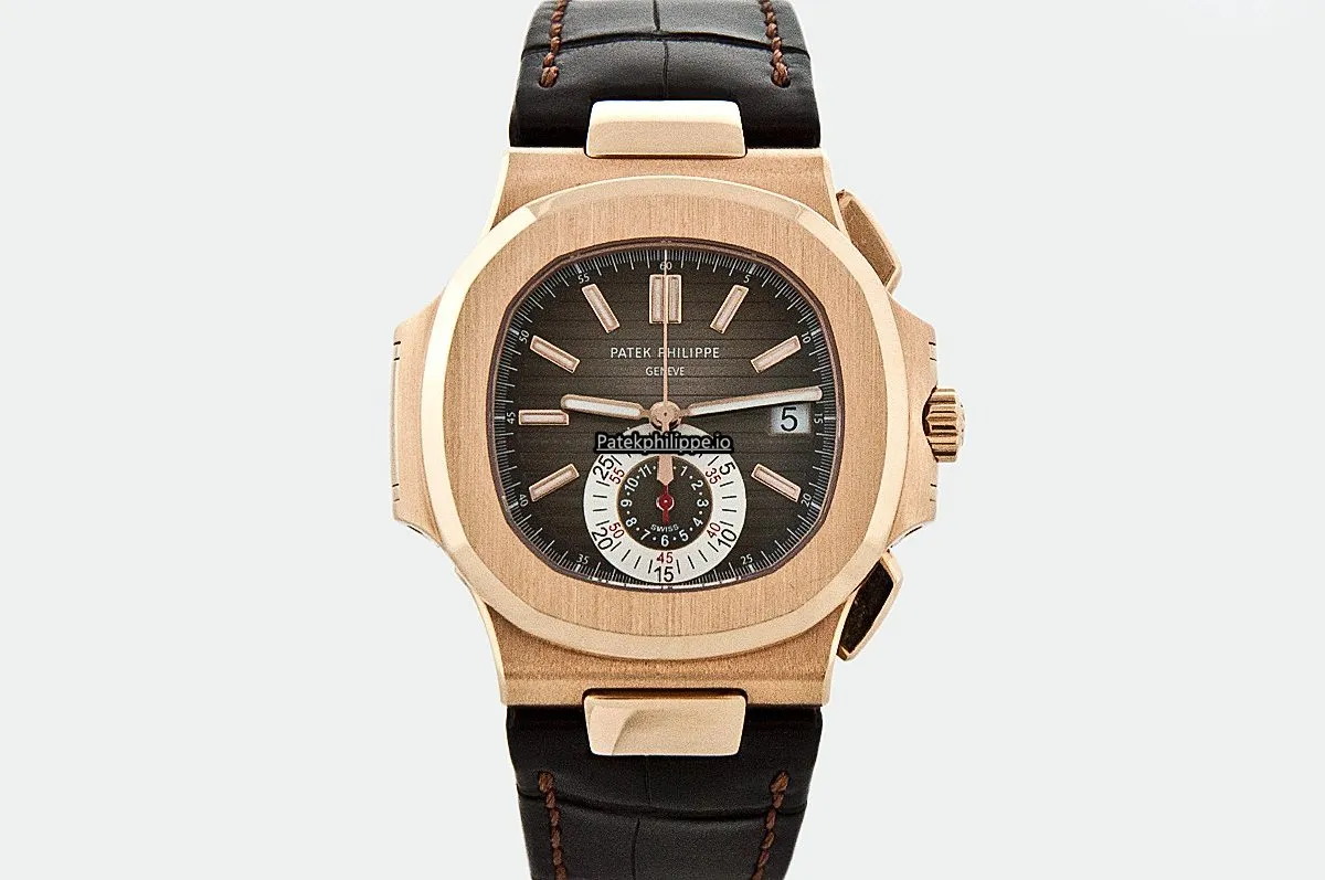 Alternative view of Patek Philippe Nautilus 5980r Rose Gold Case Automatic