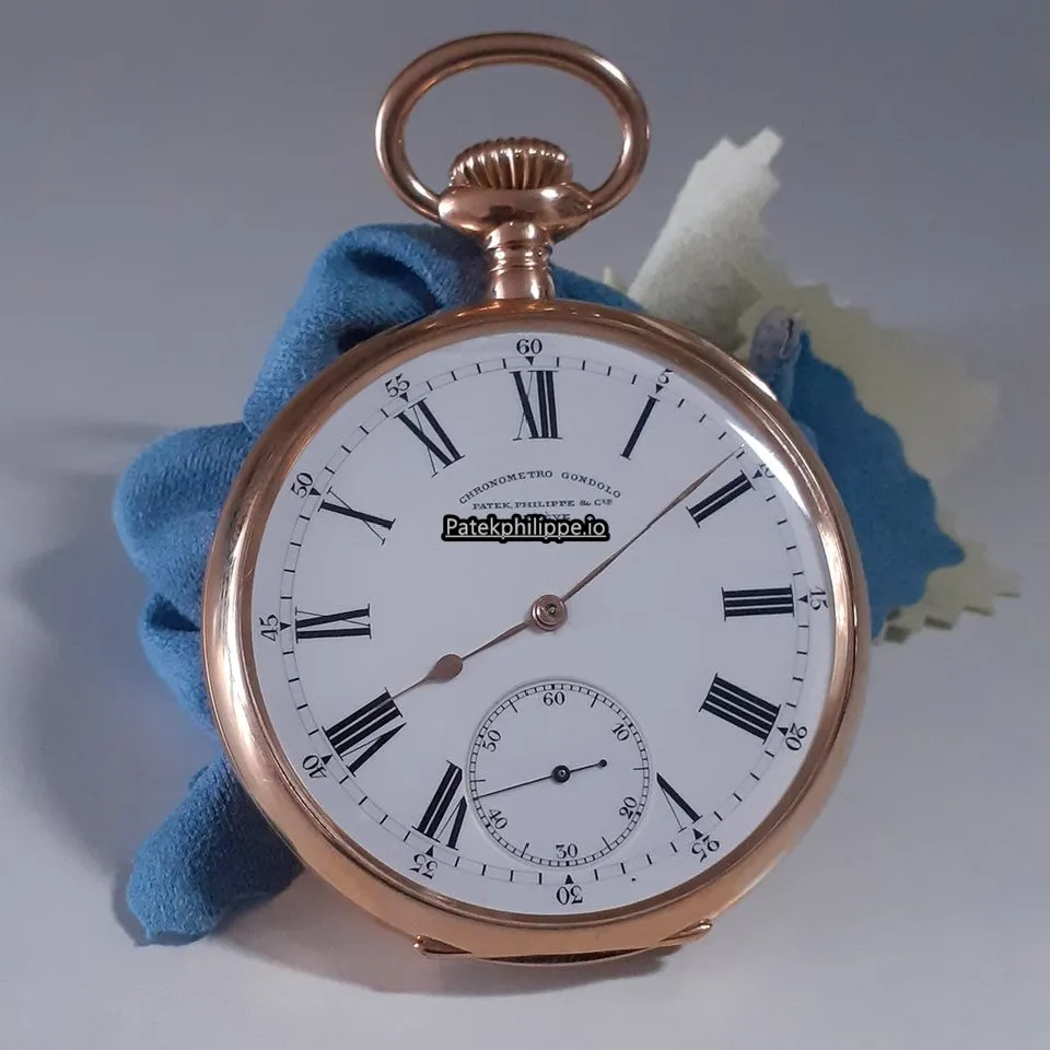Patek Philippe Gondolo Openfacegoldcuvette 55MM Rose Gold Case Manual Winding