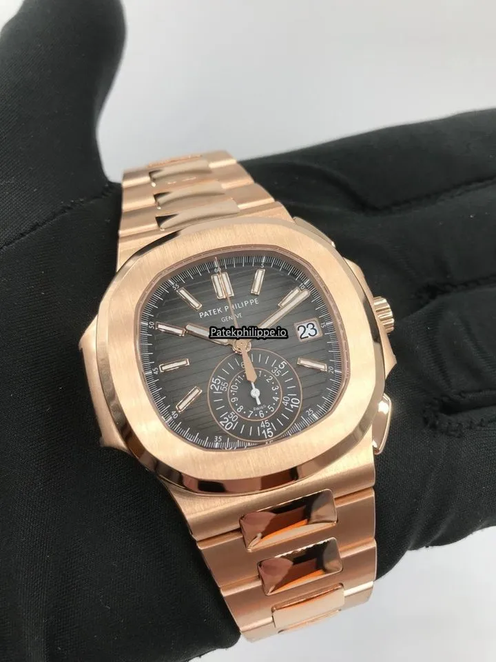 Patek Philippe Nautilus 5980/1r-001 40.5MM Rose Gold Case Automatic