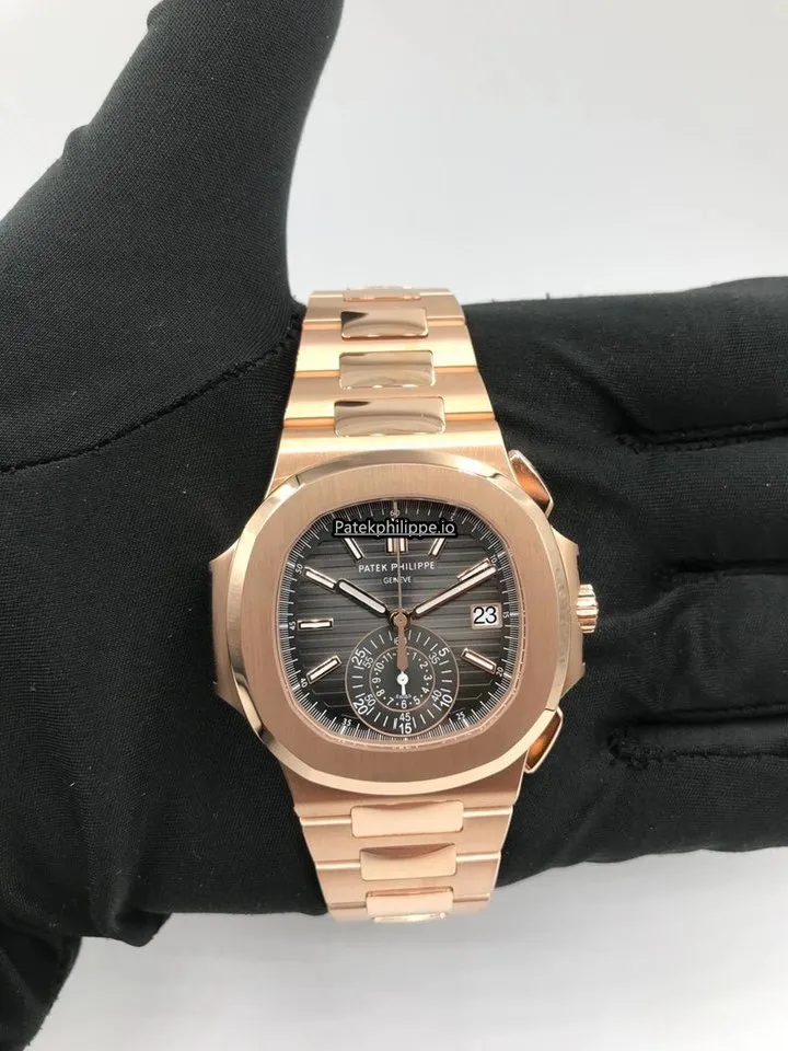 Alternative view of Patek Philippe Nautilus 5980/1r-001 40.5MM Rose Gold Case Automatic
