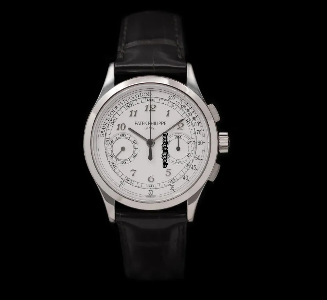 Alternative view of Patek Philippe Chronograph 5170g-001 39MM White Gold Case Manual Winding