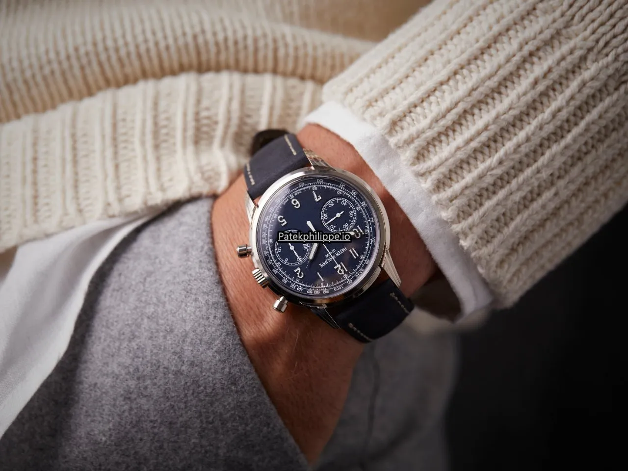 Alternative view of Patek Philippe Chronograph 5172g-001 41MM White Gold Case Manual Winding