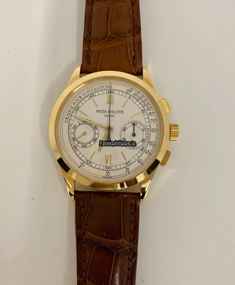 Alternative view of Patek Philippe Chronograph 5170j-001 39MM Yellow Gold Case Manual Winding