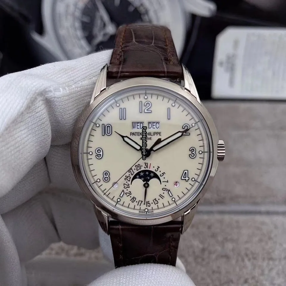 Alternative view of Patek Philippe Perpetual Calendar 5320g-001 40MM White Gold Case Automatic