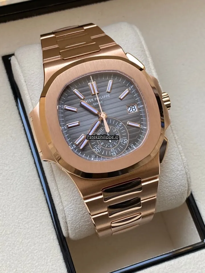 Patek Philippe Nautilus 5980/1r-001 40.5MM Rose Gold Case Automatic