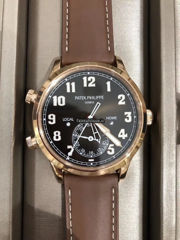 Patek Philippe Travel Time 5524r-001 42MM Rose Gold Case Automatic