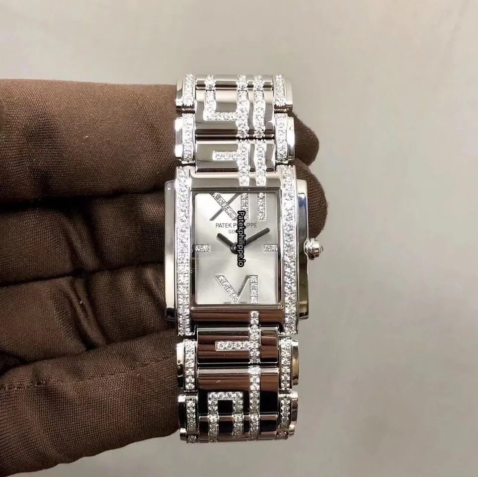 Patek Philippe Twenty-4 4910/48g 25x30MM White Gold Case Quartz