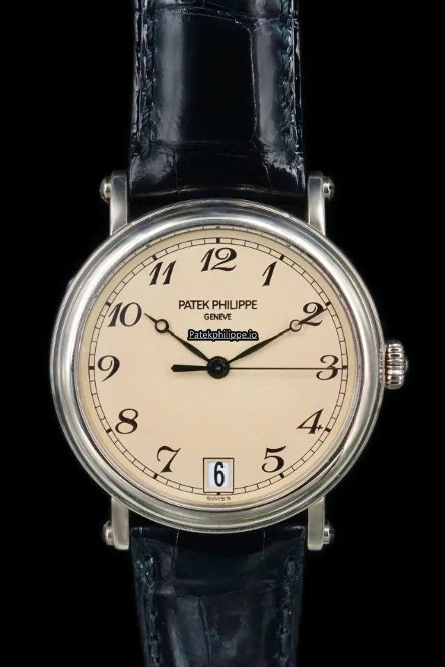 Alternative view of Patek Philippe Calatrava 5053g-001 36MM White Gold Case Automatic