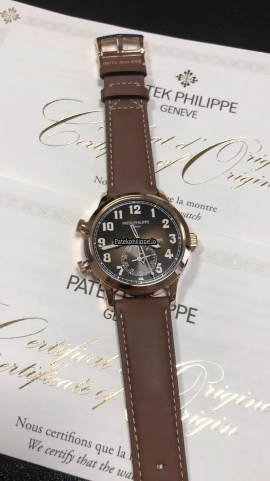 Patek Philippe Travel Time 5524r-001 42MM Rose Gold Case Automatic