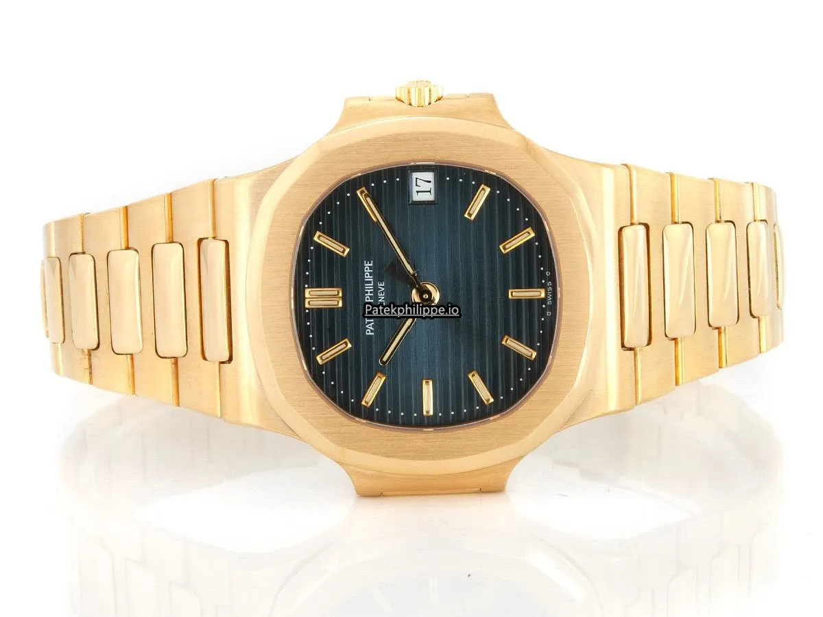 Alternative view of Patek Philippe Nautilus 3800/001 37MM Yellow Gold Case Automatic