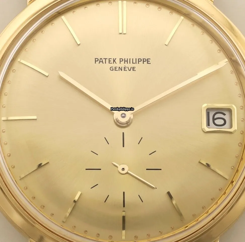 Alternative view of Patek Philippe Calatrava 3445 35MM Yellow Gold Case Automatic