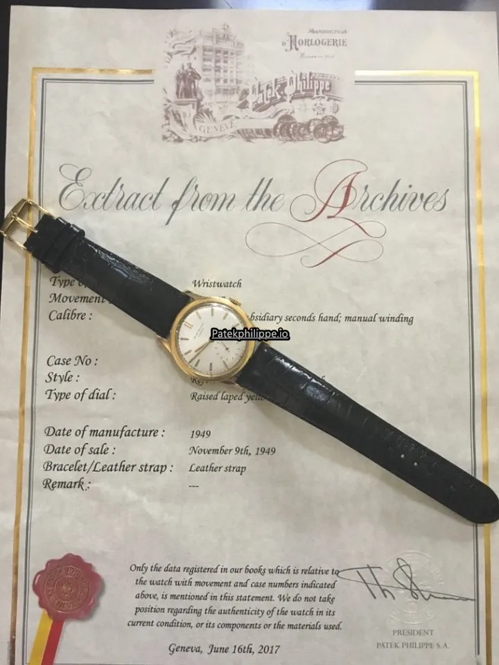 Patek Philippe Calatrava 2449 35MM Yellow Gold Case Manual Winding
