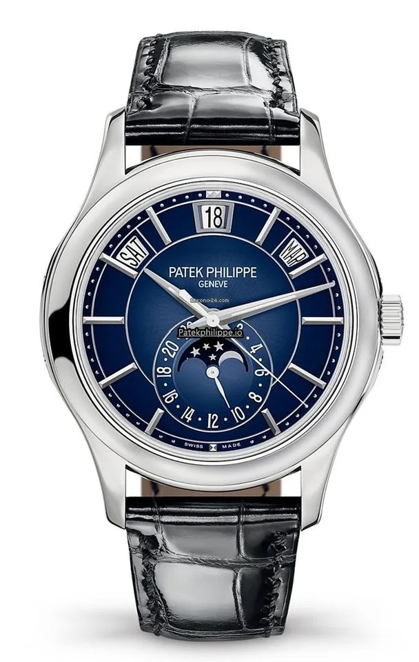 Patek Philippe Annual Calendar 5205g-013 White Gold Case Manual Winding