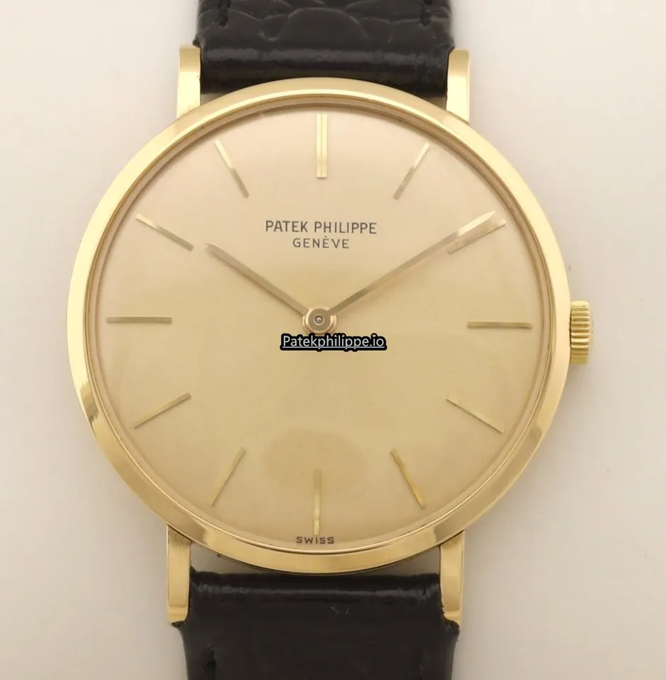 Patek Philippe Calatrava 3538 Herrenuhr 33MM Yellow Gold Case Manual Winding