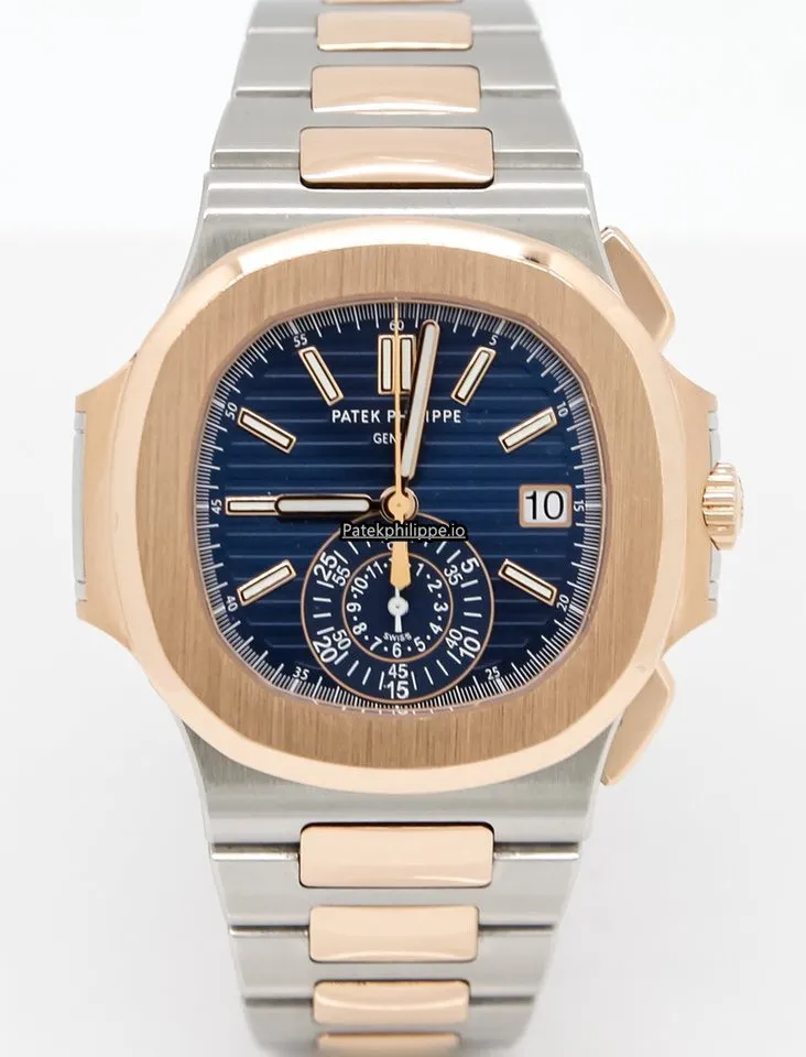 Alternative view of Patek Philippe Nautilus 5980/1ar-001 40.5x38.5MM Gold/steel Case Automatic